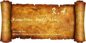 Kempfner Amália névjegykártya