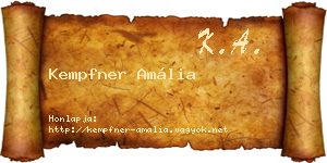 Kempfner Amália névjegykártya