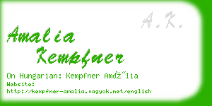 amalia kempfner business card